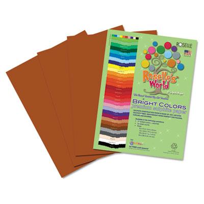 Roselle Bright Colors 9" X 12" 76 Lb 50-sheets Brown Sulphite Construction Paper