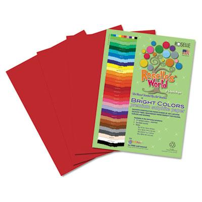 Roselle Bright Colors 9" X 12" 76 Lb 50-sheets Scarlet Sulphite Construction Paper