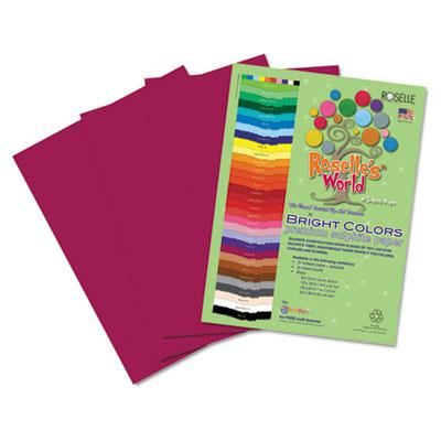 Roselle Bright Colors 12" X 18" 76 Lb 50-sheets Magenta Sulphite Construction Paper