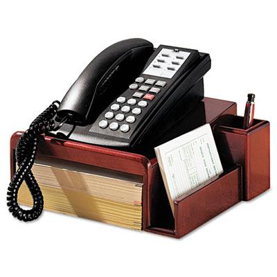 Rolodex 4-3/4" H Phone Center Desk Stand Mahogany