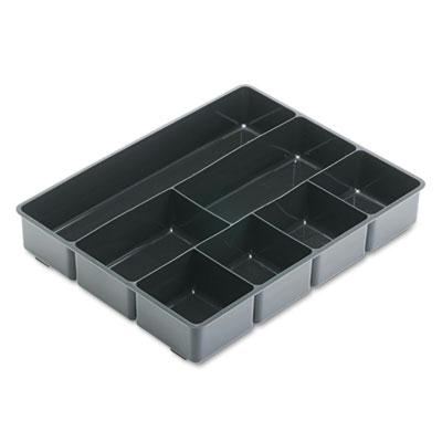 Rubbermaid 7-compartment Extra-deep Desk Drawer Director Tray Black