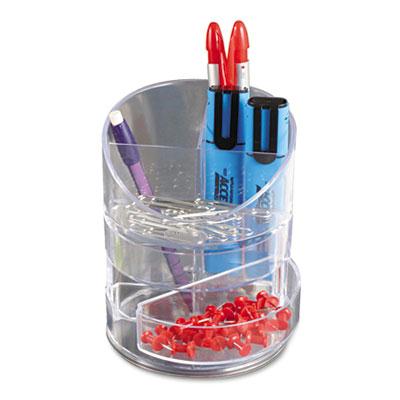 Rubbermaid Small Storage Divided Pencil Cup Clear
