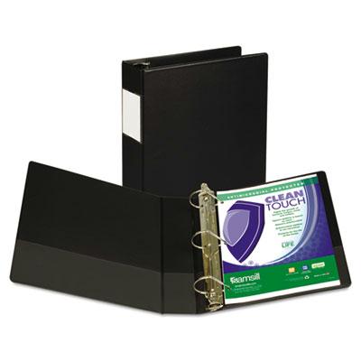Samsill 2" Capacity 8-1/2" X 11" Straight Ring Clean Touch Non-view Binder Black