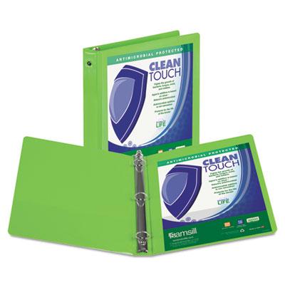Samsill 1" Capacity 8-1/2" X 11" Round Ring Clean Touch View Binder Lime