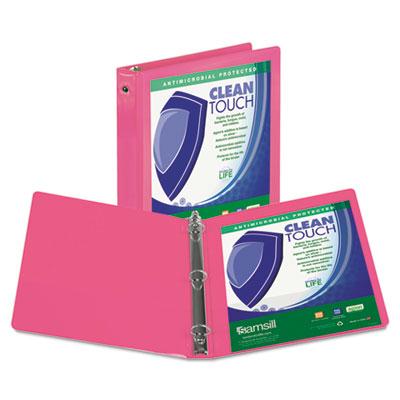 Samsill 3" Capacity 8-1/2" X 11" Round Ring Clean Touch View Binder Berry