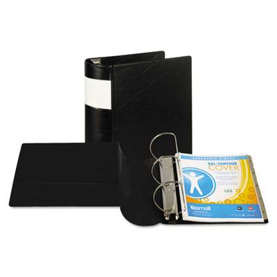 Samsill 5" Capacity 8-1/2" X 11" Straight Ring With Label Holder Non-view Binder Black