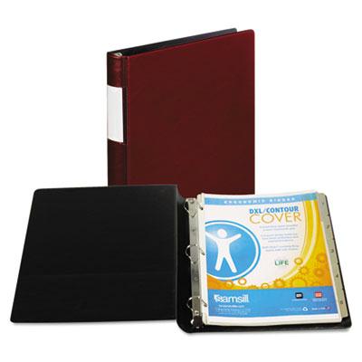 Samsill 1" Capacity 8-1/2" X 11" Straight Ring With Label Holder Non-view Binder Burgundy