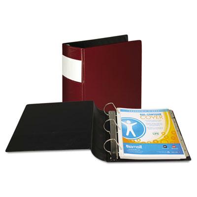 Samsill 3" Capacity 8-1/2" X 11" Straight Ring With Label Holder Non-view Binder Burgundy