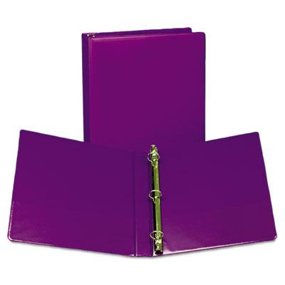 Samsill 1" Capacity 8-1/2" X 11" Round Ring Fashion View Binder Purple 2-pack