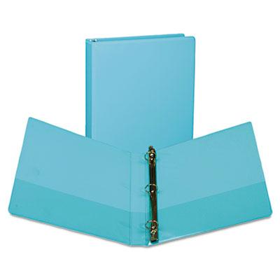 Samsill 1" Capacity 8-1/2" X 11" Round Ring Fashion View Binder Turquoise 2-pack