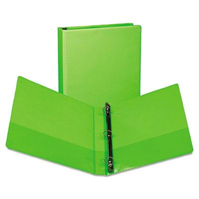 Samsill 1" Capacity 8-1/2" X 11" Round Ring Fashion View Binder Lime 2-pack