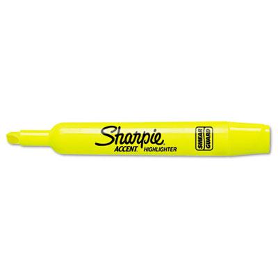 Sharpie Accent Tank Style Chisel Tip Highlighter Fluorescent Yellow 12-pack