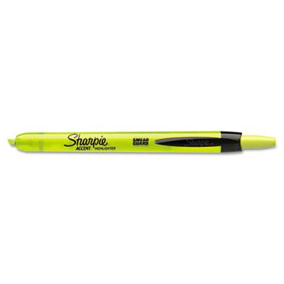 Sharpie Accent Retractable Chisel Tip Highlighter Yellow 12-pack