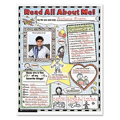 Scholastic Read All About Me 17" X 22" Instant Personal Poster Sets 30/pack