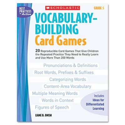 Scholastic Vocabulary Grade 5 Building Card Games 80 Pages