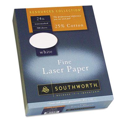Southworth 25% Cotton 8-1/2" X 11" 24lb 500-sheets Laser Paper