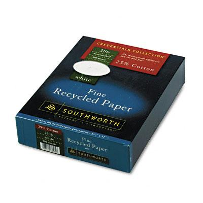 Southworth 8-1/2" X 11" 20lb 500-sheets Recycled 25% Cotton Business Paper