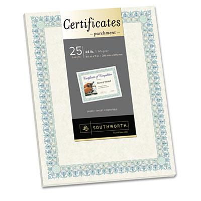 Southworth 8-1/2" X 11" 24lb 25-sheets Ivory Parchment Certificates