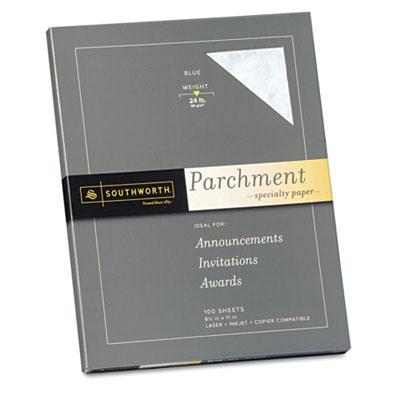 Southworth 8-1/2" X 11" 24lb 100-sheets Blue Parchment Specialty Paper