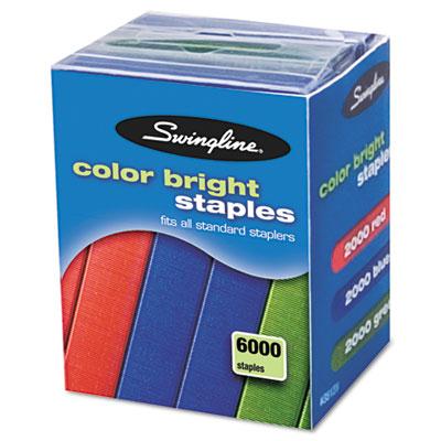 Swingline 25-sheet Capacity Color Bright Staples 1/4" Leg 6000/pack