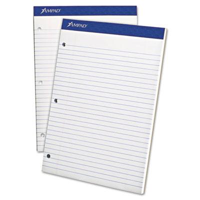 Ampad 8-1/2" X 11-3/4" 100-sheet Legal Rule Double Sheet Pad White Paper