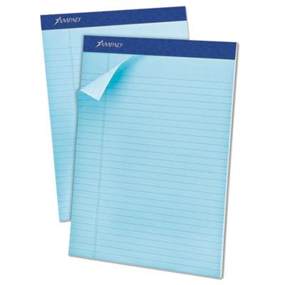 Ampad 8-1/2" X 11-3/4" 50-sheet 12-pack Legal Rule Pastel Pads Blue Paper