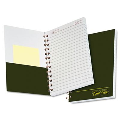 Ampad 5" X 7" 100-sheet College Rule Gold Fibre Personal Notebook Green Cover