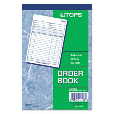 Tops 5-9/16" X 7-15/16" 50-page 2-part Sales Order Book