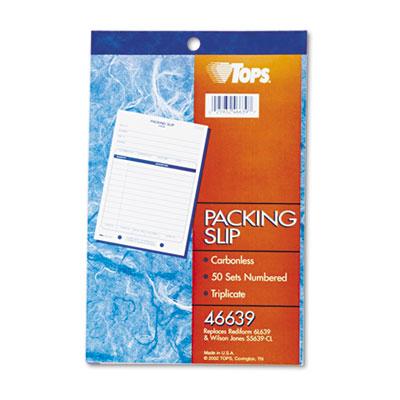 Tops 5-1/2" X 7-7/8" 50-page 3-part Packing Slip Book