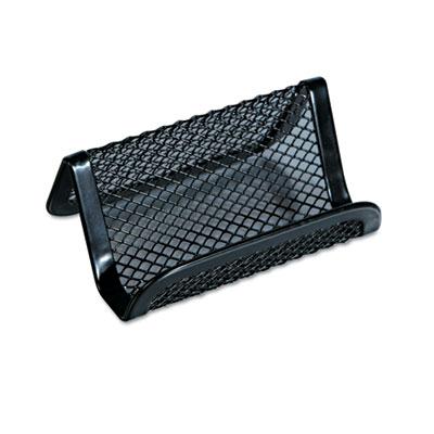Universal One Mesh Metal Business Card Holder Holds 50 2 1/4" X 4" Cards Black
