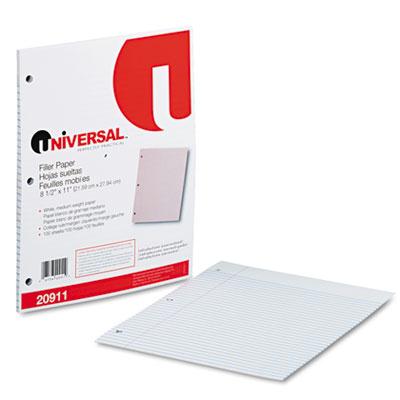 Universal 8-1/2" X 11" 100-sheets College Rule Filler Paper