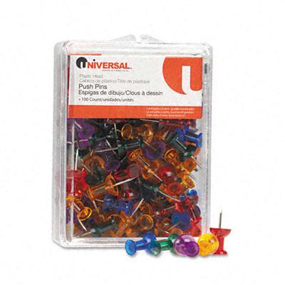Universal 1/4" Head Gemstone Colored Push Pins 100/pack