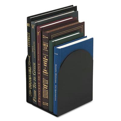 Universal 7" H Magnetic Metal Bookends Black