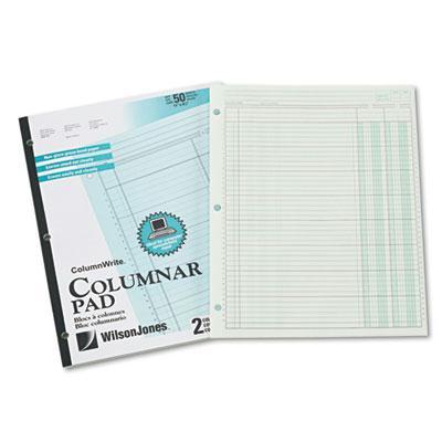 Wilson Jones 8-1/2" X 11" 50-page Side-bound Accounting Pad Two 8-column