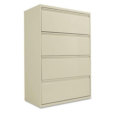 Alera Lf3654py 4-drawer 36" Wide Lateral File Cabinet Letter & Legal Size Putty