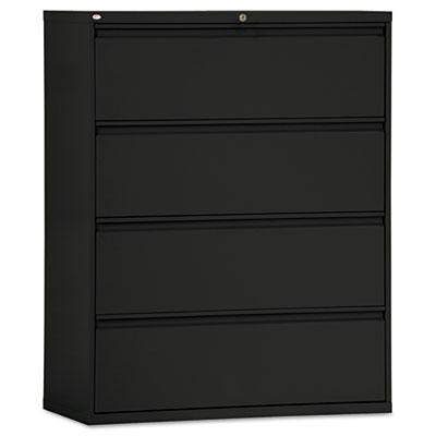 Alera Lf4254bl 4-drawer 42" Wide Lateral File Cabinet Letter & Legal Size Black
