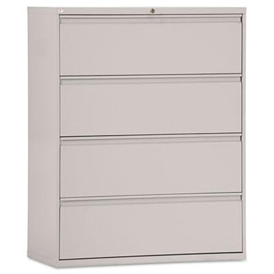 Alera Lf4254lg 4-drawer 42" Wide Lateral File Cabinet Letter & Legal Size Light Gray