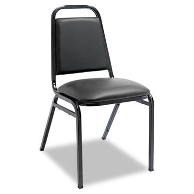 Alera Sc68vy10b Padded Vinyl Stacking Chair 4-pack