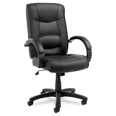Alera Strada Sr41ls Leather High-back Executive Office Chair Black