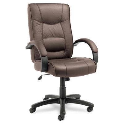 Alera Strada Sr41ls Leather High-back Executive Office Chair Brown