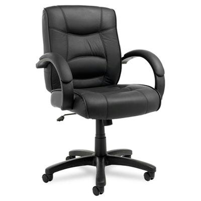 Alera Strada Sr42ls Leather Mid-back Executive Office Chair Black
