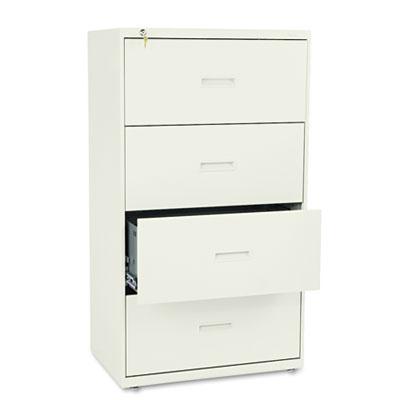 Basyx 434ll 4-drawer 30" Wide Lateral File Cabinet Letter & Legal Size Putty