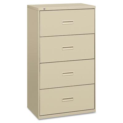 Basyx 484ll 4-drawer 36" Wide Lateral File Cabinet Letter & Legal Size Putty