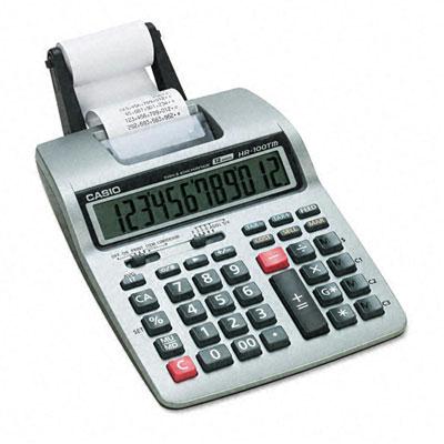 Casio Hr-100tm Two-color 12-digit Portable Printing Calculator