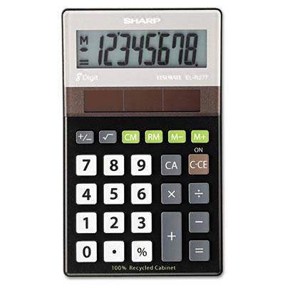 Sharp El-r277bbk Recycled 8-digit Handheld Calculator