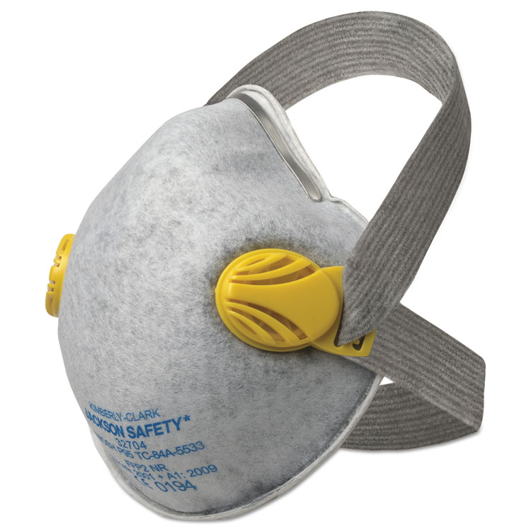Jackson Safety R20 P95 Particulate Respirator W/ Nuisance Level Acid Gas Relief Yellow 10/pack