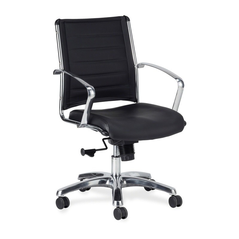 Eurotech Europa Le822 Leather Mid-back Executive Office Chair