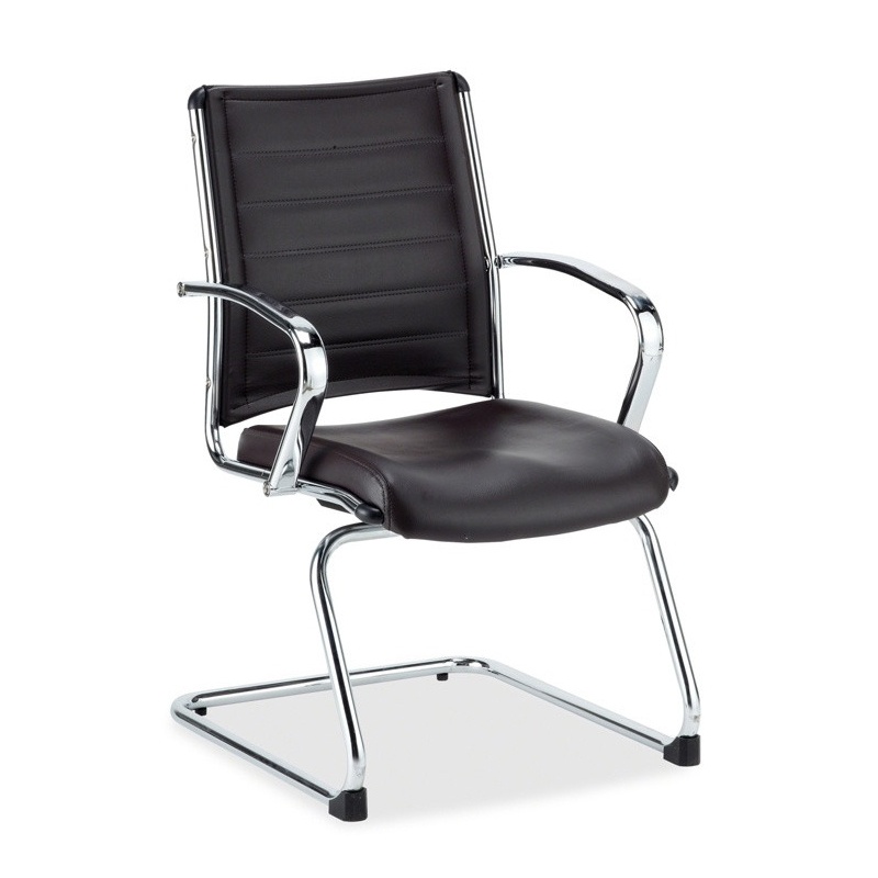Eurotech Europa Le833 Leather Mid-back Guest Chair