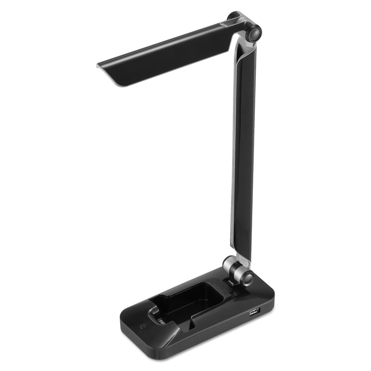 Black & Decker 17.5" H LED Fold Desk Lamp Black