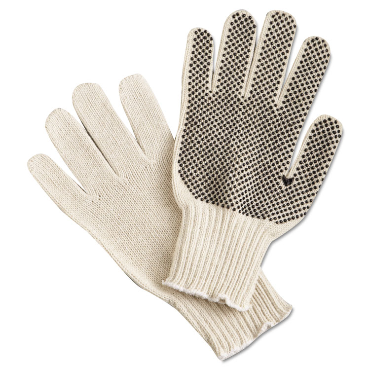Memphis Pvc Dot String-knit Gloves Cotton/polyester Large 12/pairs